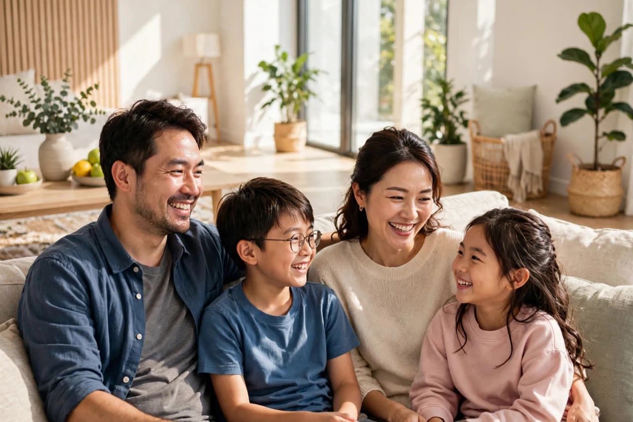 Albany NY family in their clean mold-free home after professional remediation
